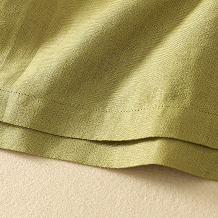 Camiseta de algodón de media manga con cuello en V y diseño informal de Buddha Stones para mujer, de verano - image 3