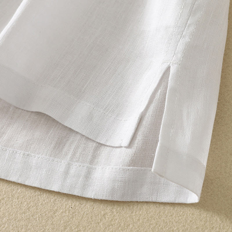 Camiseta de algodón de media manga con cuello en V y diseño informal de Buddha Stones para mujer, de verano - image 14