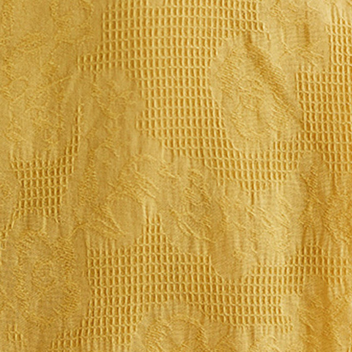 Camisa de lino y algodón con cuello entallado para mujer, diseño de flores bordadas de verano con Buddha Stones y mangas tres cuartos - image 20