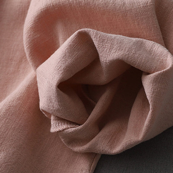 Camisa de Buddha Stones y algodón de manga larga para mujer, estilo vintage chino con diseño de rana y botones, cuello alto y diseño zen. - image 3