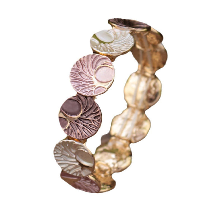 Pulsera de aleación de esmalte con Buddha Stones y el Árbol de la Vida