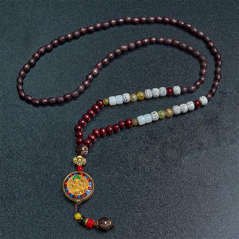 Buddha Stones, cuentas de madera tibetanas hechas a mano, Om Mani Padme Hum Samantabhadra Bodhisattva, colgante de collar de pureza - image 9