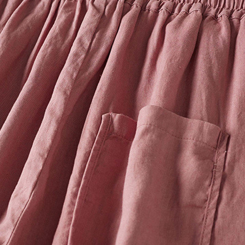 Pantalones harén con bordado de flores pequeñas de verano y bolsillos de Buddha Stones - image 14