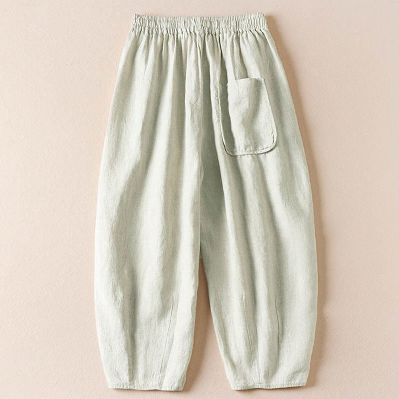 Pantalones harén con bordado de flores pequeñas de verano y bolsillos de Buddha Stones - image 24