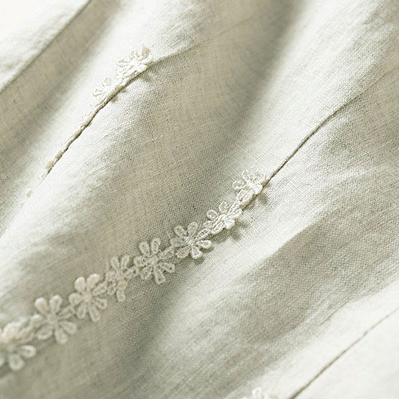 Pantalones harén con bordado de flores pequeñas de verano y bolsillos de Buddha Stones - image 26