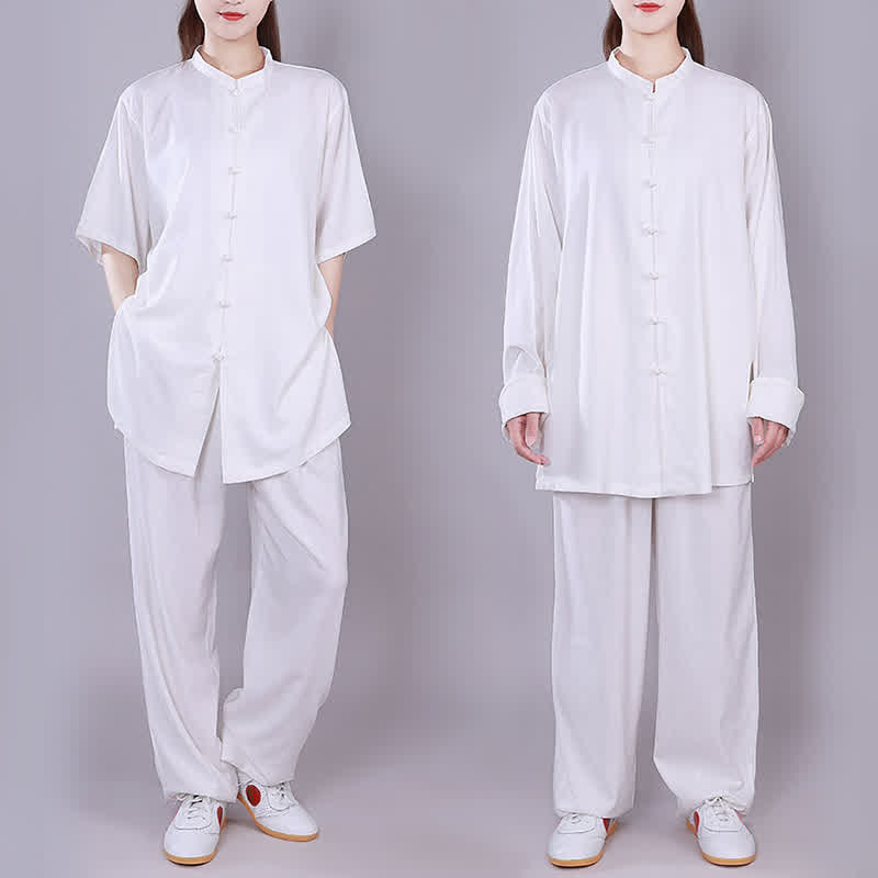 Conjunto de ropa unisex de lino y algodón con Buddha Stones, tai chi, qigong, oración, práctica espiritual zen - image 1