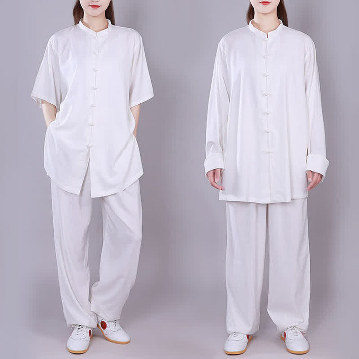 Conjunto de ropa unisex de lino y algodón con Buddha Stones, tai chi, qigong, oración, práctica espiritual zen - image 1