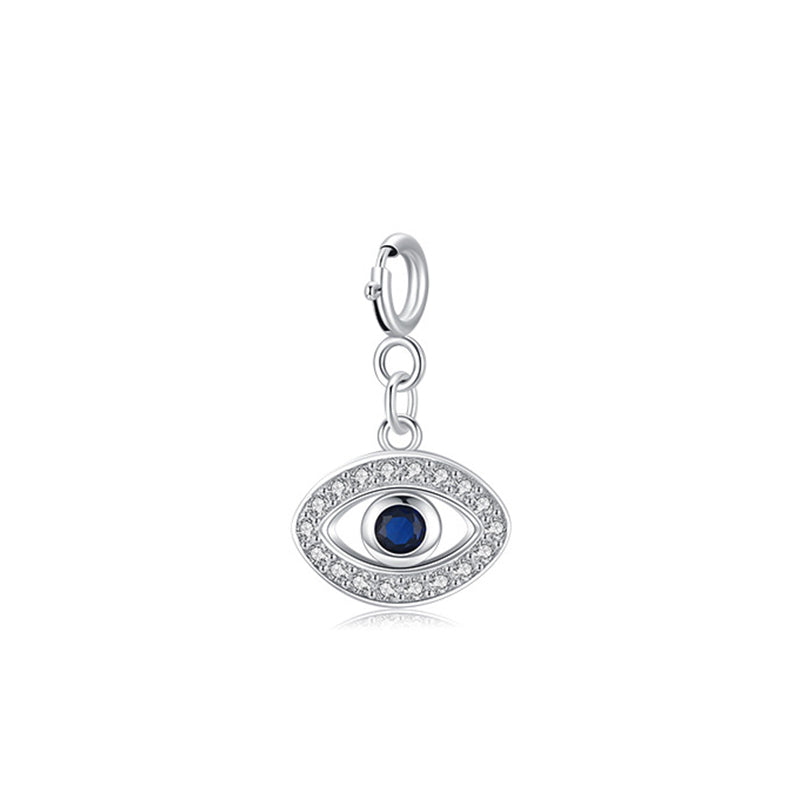 Colgante de plata de ley 925 con símbolo de Hamsa de mal de ojo, cadena de suerte y prosperidad - MAL DE OJO (Solo colgante) - image 4