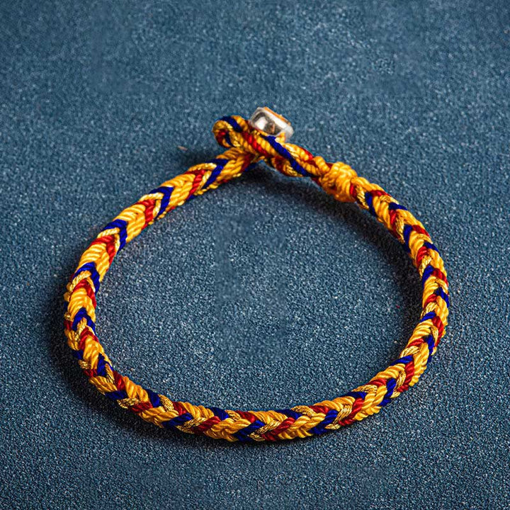 Buddha Stones;Que estés sano y salvo todo el año; Pulsera Suerte Multicolor