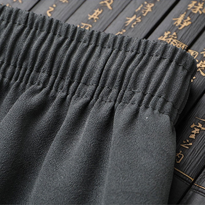 Traje Tang de Buddha Stones Hanfu dragón chino uniforme de kungfú tradicional camisetas y pantalones de manga corta conjunto de ropa para hombre
