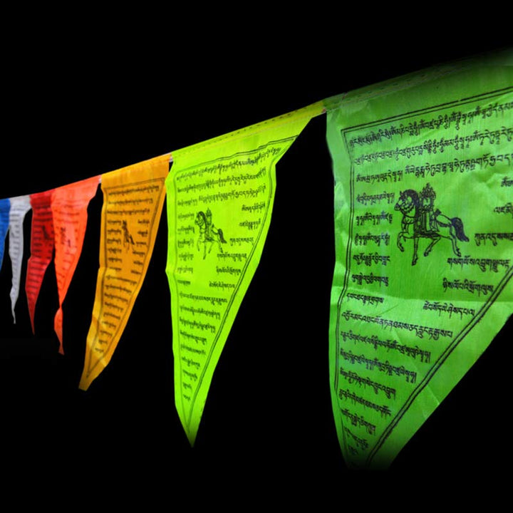 Bendición tibetana al aire libre 25 piezas decoración de bandera de oración triangular