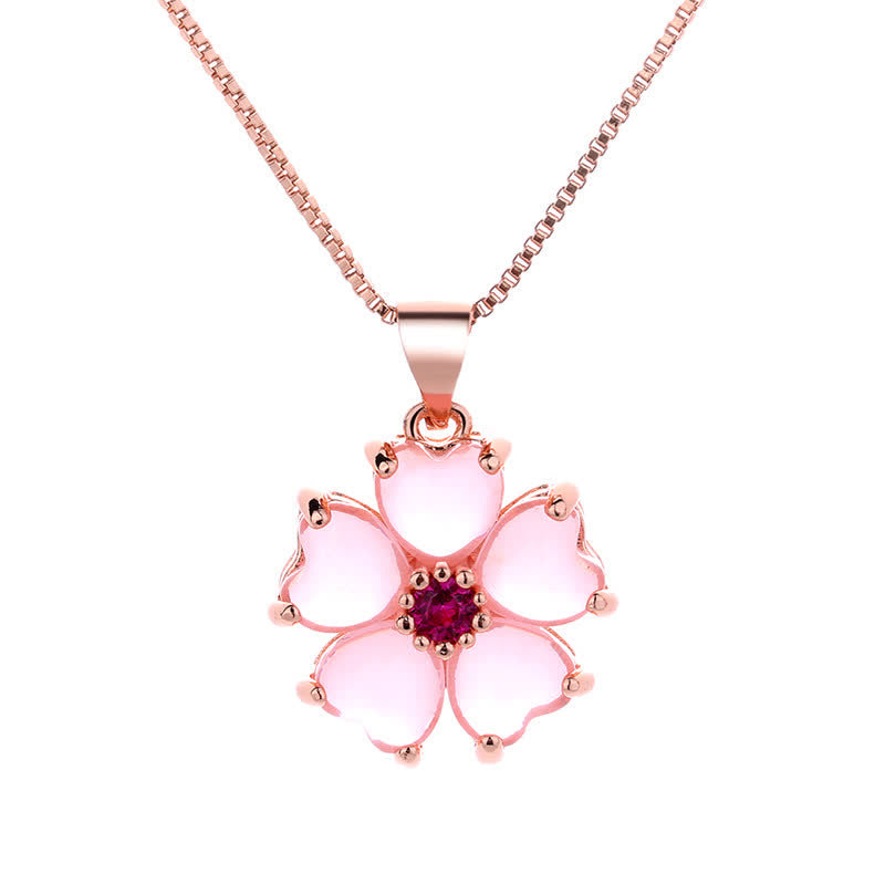 Colgante de collar relajante con Buddha Stones, cristal rosa, corazón de amor, flor