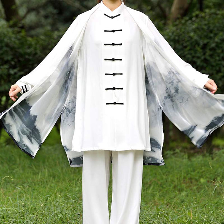 Conjunto de ropa Unisex para práctica de Tai Chi Qigong, pintura de tinta, meditación, oración espiritual, Zen, 3 uds. - image 3