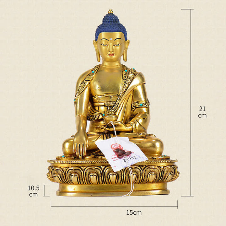 Estatua de cobre de la compasión de Buda Shakyamuni, decoración - image 13