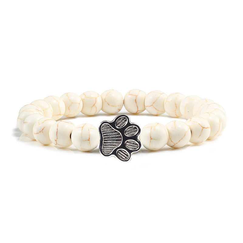 Pulsera de piedra Buddha Stones “Save A Dog” - Perlas blancas - image 17