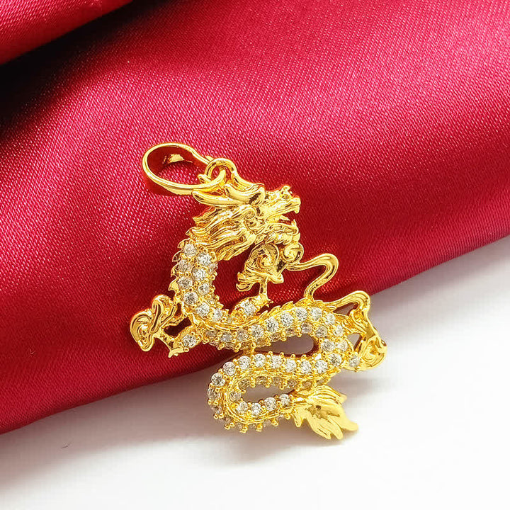 Colgante Collar Protección Dragón Dorado Buddha Stones - image 5