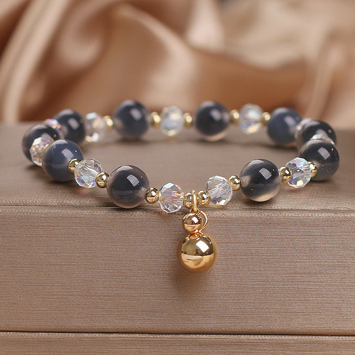 Pulsera con dijes de cuentas de armonía curativa de ágata dulce con Buddha Stones