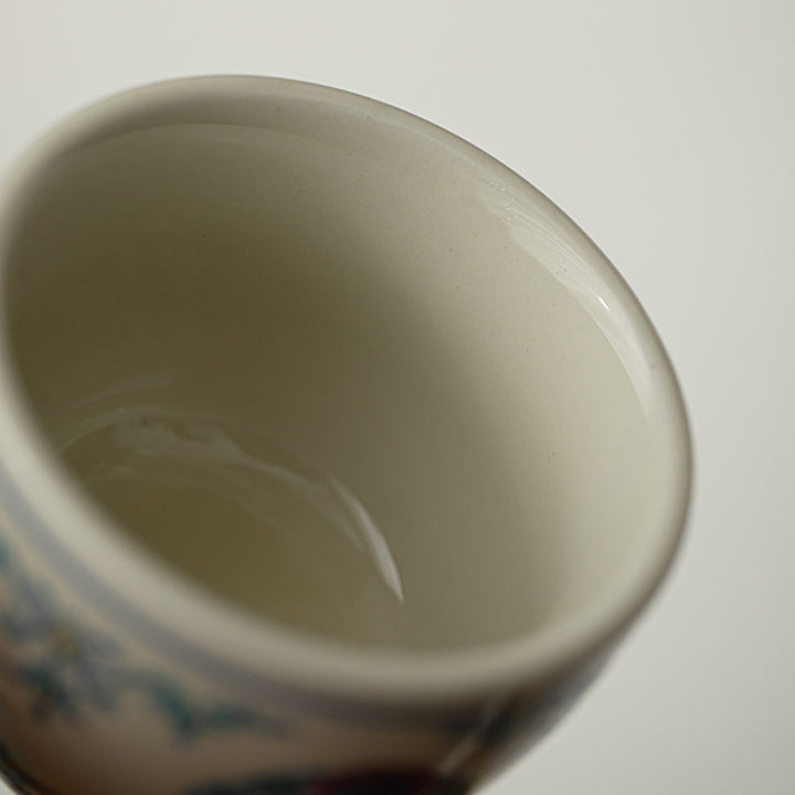 Taza de té de Buddha Stones, pez Koi, Arowana, peonía, girasol, taza de té de Kung Fu, 60ml