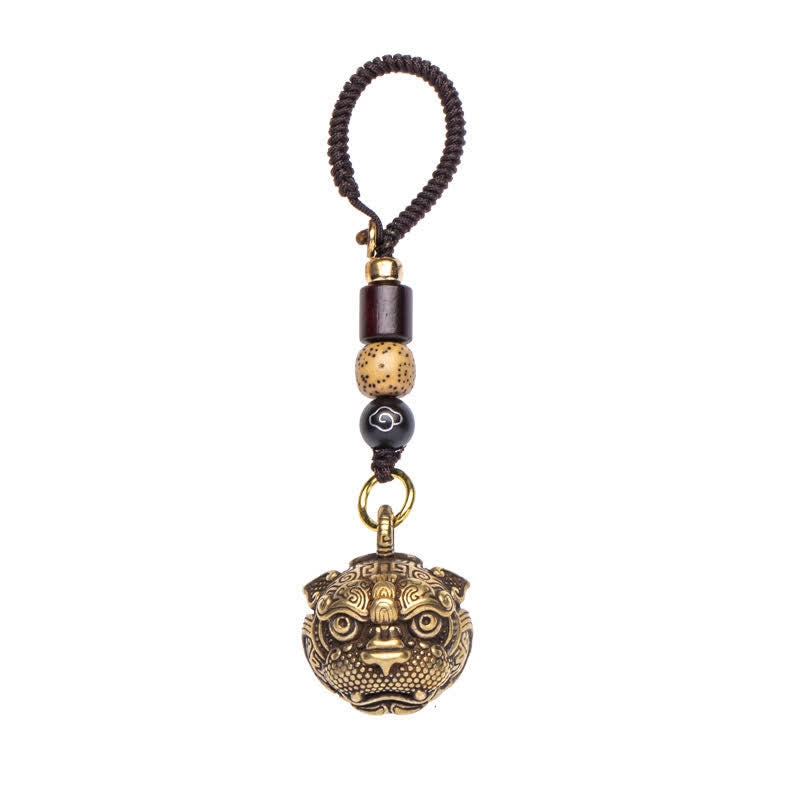 Llavero de cobre con Buddha Stones PiXiu Riqueza