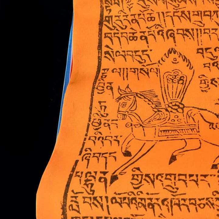 Bandera tibetana de oración al aire libre, 5 colores, escrituras de caballo de viento, auspiciosa