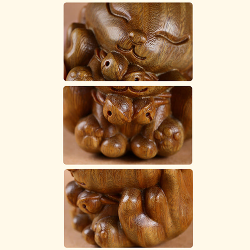 Miniatura de zorro de nueve colas, Buddha Stones, marfil, fruta, sándalo, sándalo verde, decoración bendita - image 22