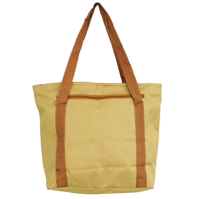Bolsa de hombro de lona con patrón de bordado de loto para práctica de la mente espiritual