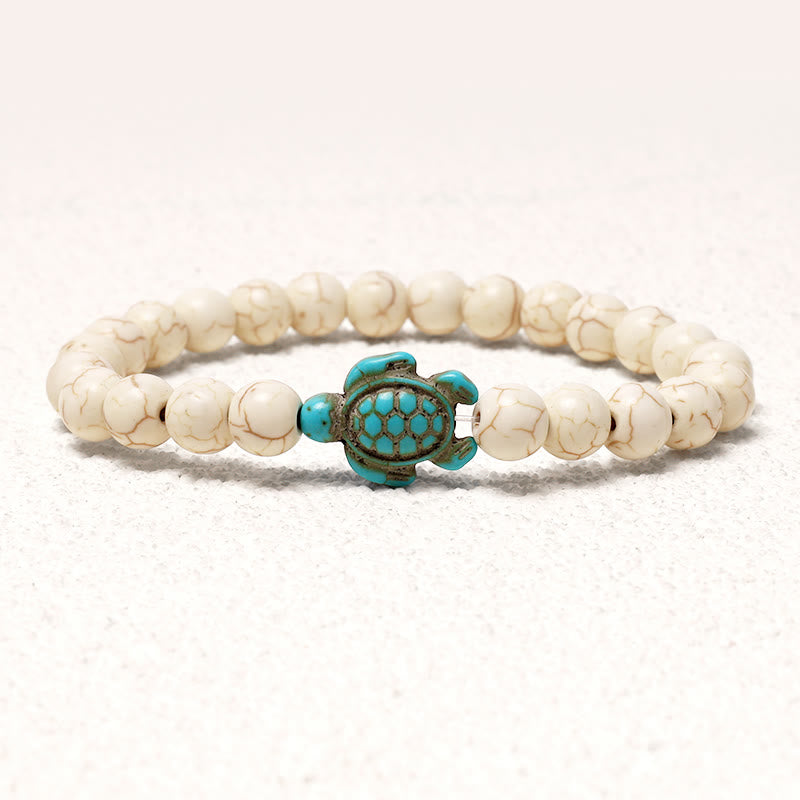 Pulsera de bendición de turquesa de tortuga marina de piedra natural de Buddha Stones