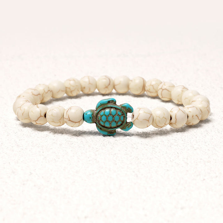 Pulsera de bendición de turquesa de tortuga marina de piedra natural de Buddha Stones