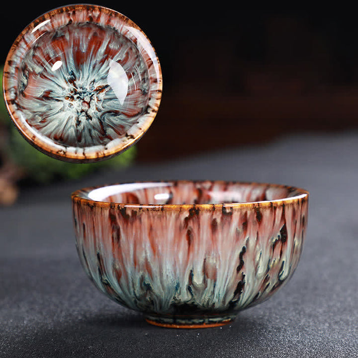 Tazas de té de cerámica coloridas con Buddha Stones para el hogar y la oficina - image 41