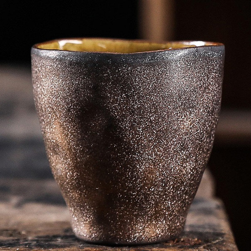 Taza de té de cerámica con Buddha Stones, hoja de vaina de loto, flor, nubes propicias, taza de té de Kung Fu