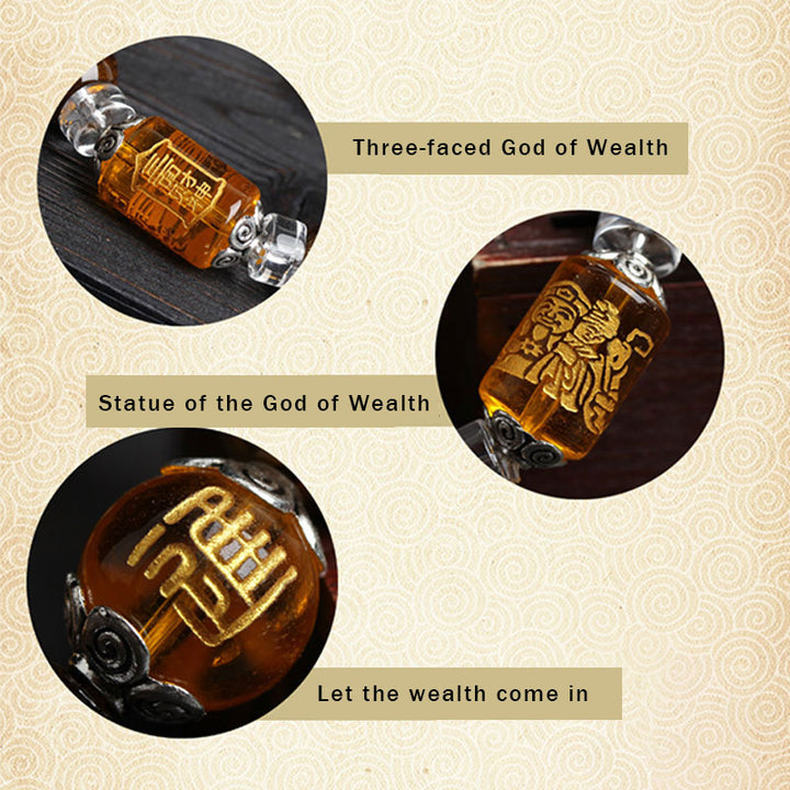 Pulsera de prosperidad y fortuna con cuentas de ojo de tigre y Buddha Stones
