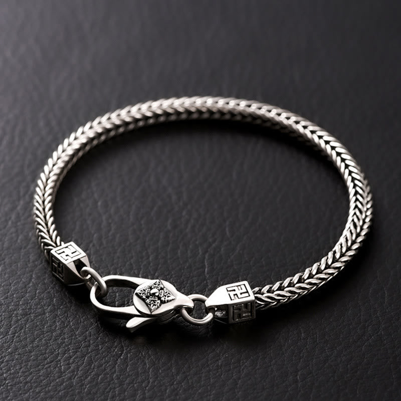 Pulsera de cadena de poder espiritual con Buddha Stones, doble Dorje Vajra y esvástica tibetana - Pulsera de 22 cm, apta para muñecas con una circunferencia de 20 cm. - image 0