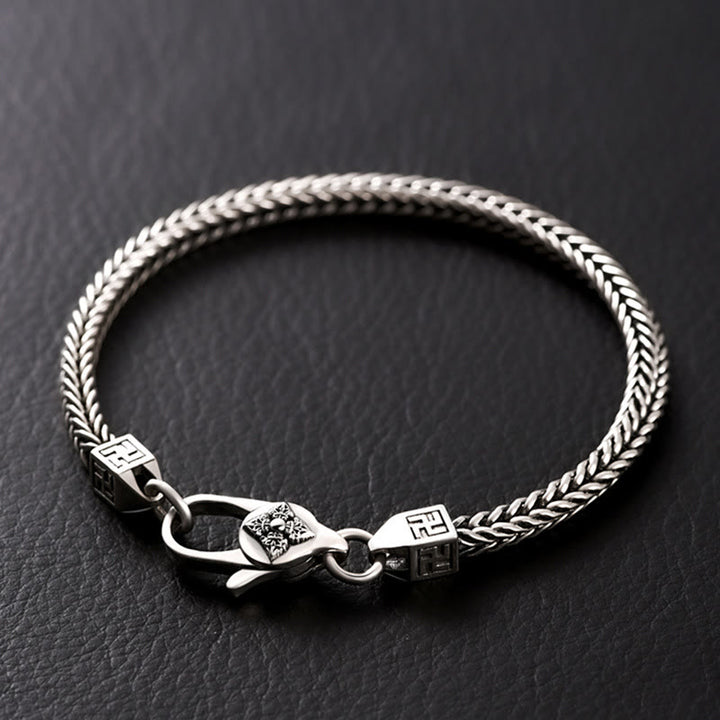 Pulsera de cadena de poder espiritual con Buddha Stones, doble Dorje Vajra y esvástica tibetana - Pulsera de 22 cm, apta para muñecas con una circunferencia de 20 cm. - image 0