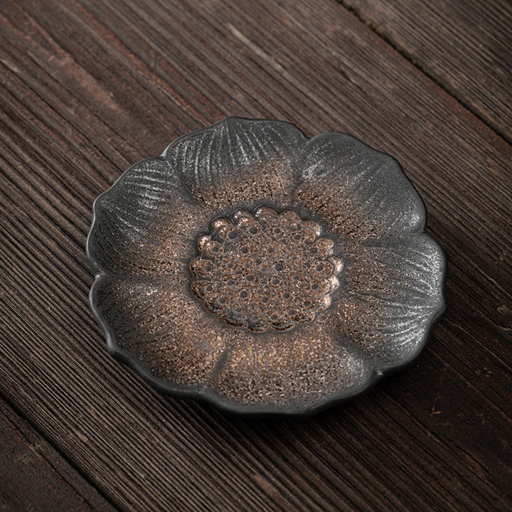 Tapete para Taza de cerámica con diseño de flor de loto Vintage , Buddha Stones, posavasos para taza de té, tapete para té de Kung Fu