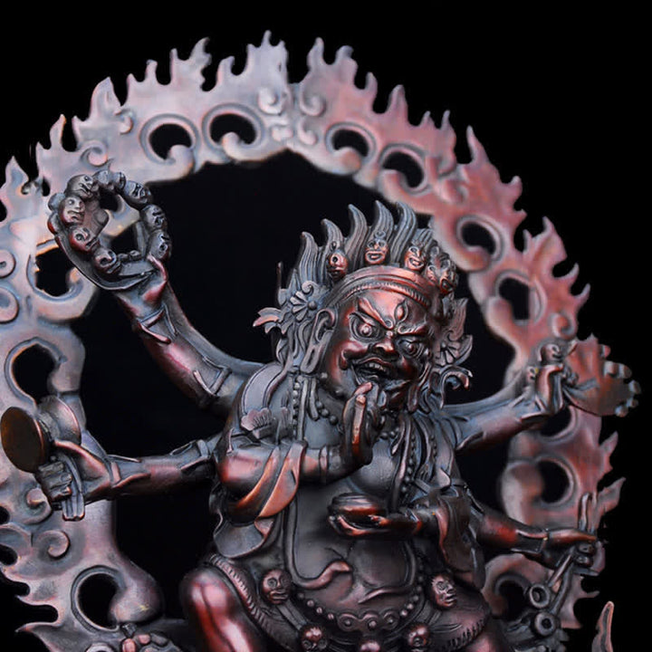 Estatuilla de Bodhisattva Mahakala del Tíbet, decoración de estatua de cobre de compasión - image 10