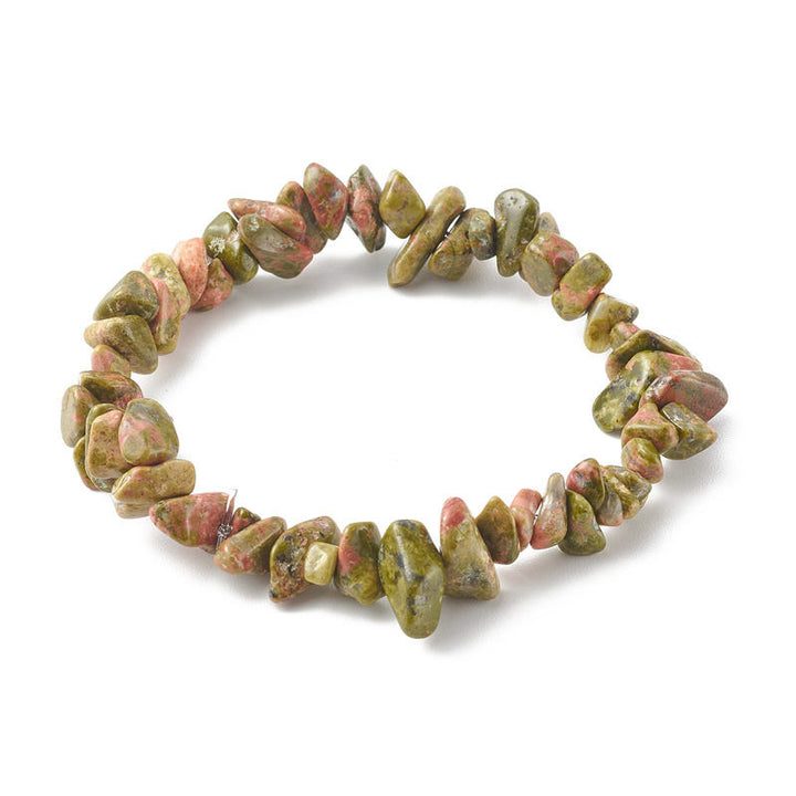 Pulsera positiva curativa con varias piedras de cristal, amatista y lazurita