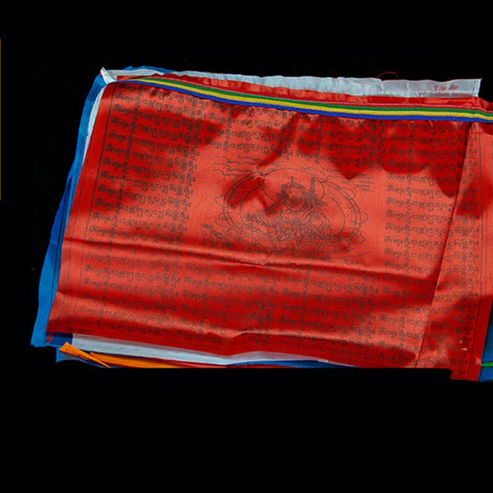 Bandera de oración tibetana de 5 colores con bendición de caballo de viento al aire libre, 20 unidades
