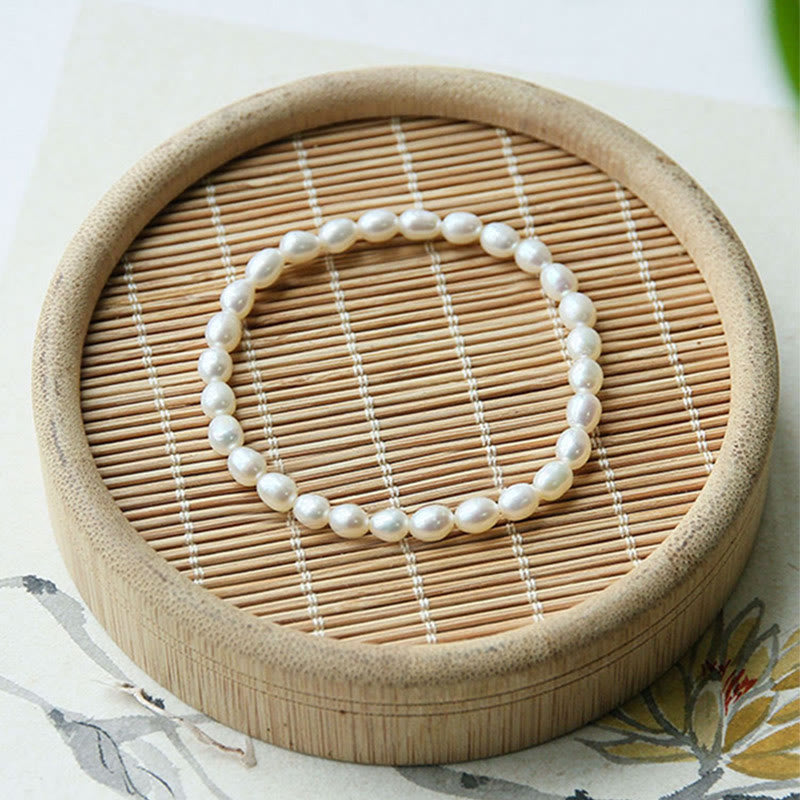 Pulsera con cuentas curativas de perlas naturales de Buddha Stones