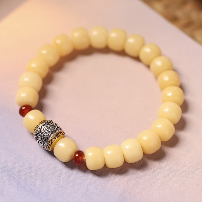 Pulsera de paz con cuentas de carácter Fu de nube auspiciosa de semillas Bodhi de Buddha Stones