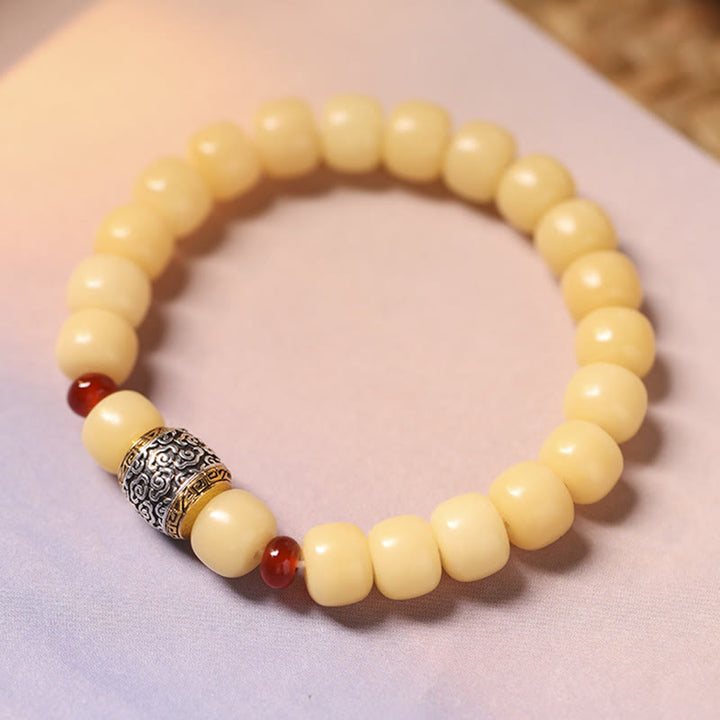 Pulsera de paz con cuentas de carácter Fu de nube auspiciosa de semillas Bodhi de Buddha Stones