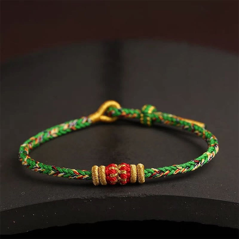 Pulsera trenzada de la suerte con nudo King Kong y cuerda colorida hecha a mano con Buddha Stones - image 13