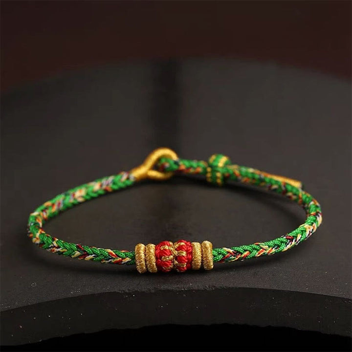 Pulsera trenzada de la suerte con nudo King Kong y cuerda colorida hecha a mano con Buddha Stones - image 13