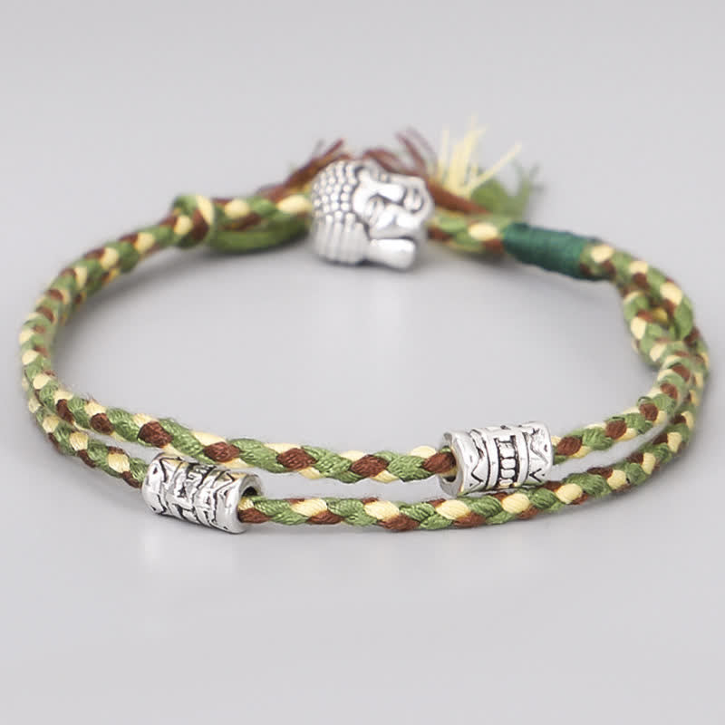 Pulsera de hilo Serenity con cabeza de Buddha Stones
