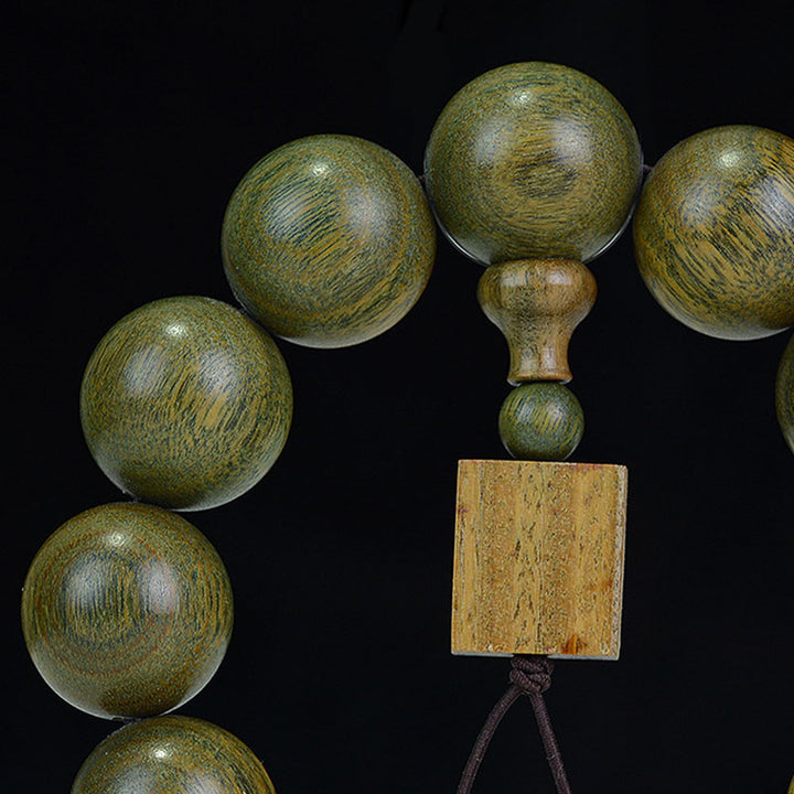 Pulsera curativa de sándalo verde tibetano con Buddha Stones - image 7