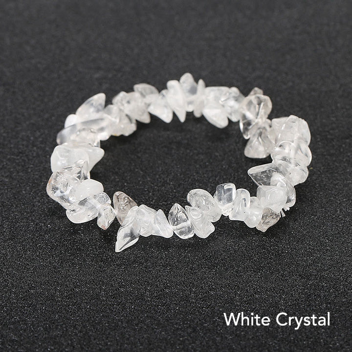 Pulsera calmante de calidez de piedra de cristal de forma irregular natural - Cristal blanco (circunferencia de la muñeca: 15-18 cm) - image 5