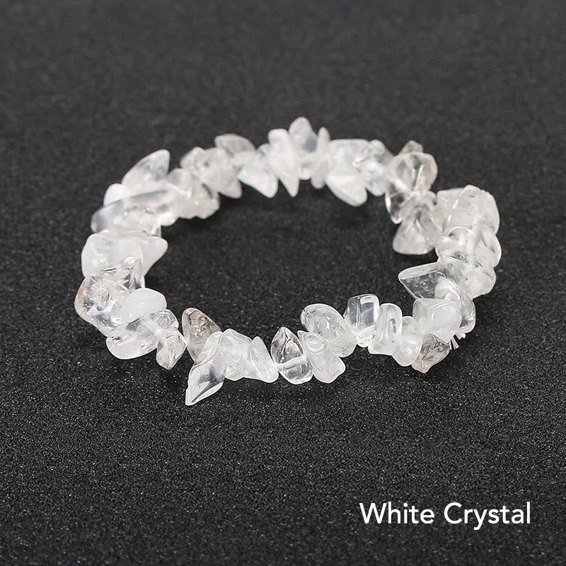 Pulsera calmante de calidez de piedra de cristal de forma irregular natural - Cristal blanco (circunferencia de la muñeca: 15-16 cm) - image 5