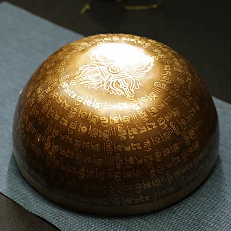 Cuenco tibetano Sutra hecho a mano para curación y meditación, juego de cuencos con sonido de energía positiva