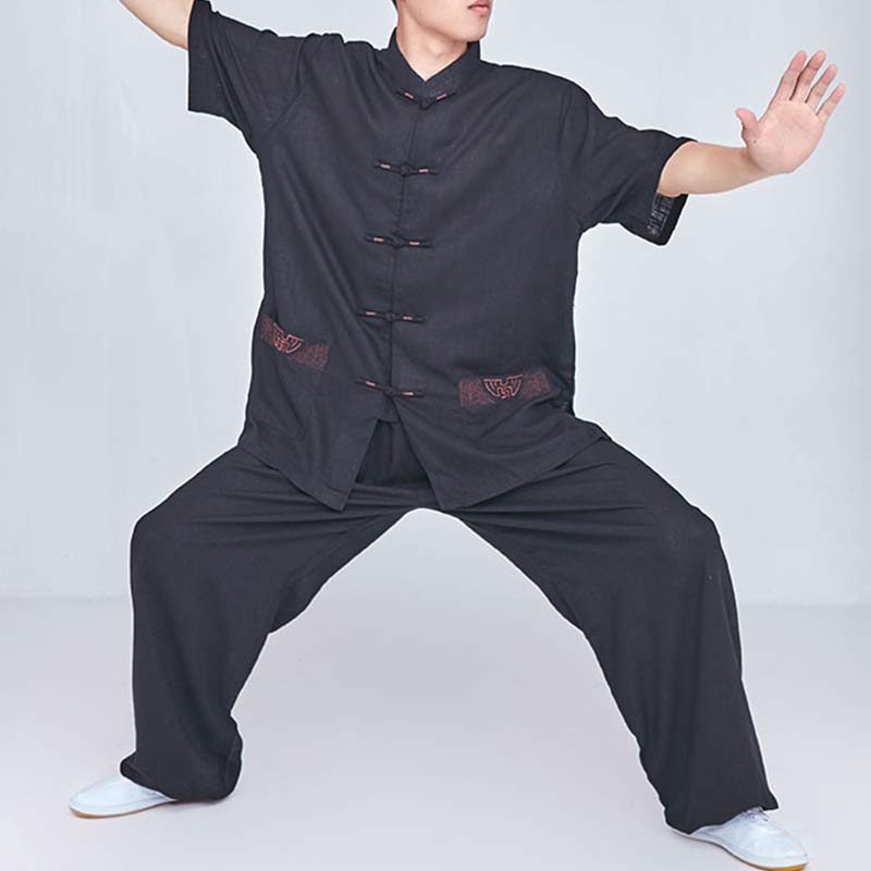Conjunto de ropa unisex con bordado de Buddha Stones para meditación, oración zen, práctica espiritual de tai chi y qigong - image 20