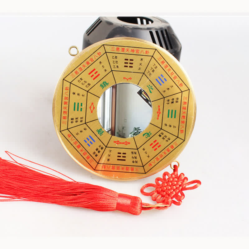 Mapa Feng Shui Bagua Moneda de cobre Equilibrio anudado chino Mapa de energía - 12 centímetros - Mapa Bagua de los Nueve Palacios - Espejo cóncavo - image 8