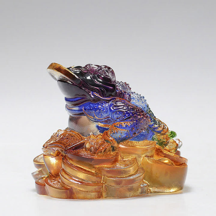 Feng Shui Rana hecha a mano Liuli Crystal Art Piece Riqueza Decoración de la Oficina del Hogar - image 6